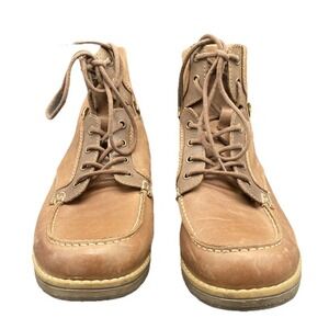 GBX Layne Mens Brown Lace Up Moc Toe Leather Ankle Chukka Boots Size 12M